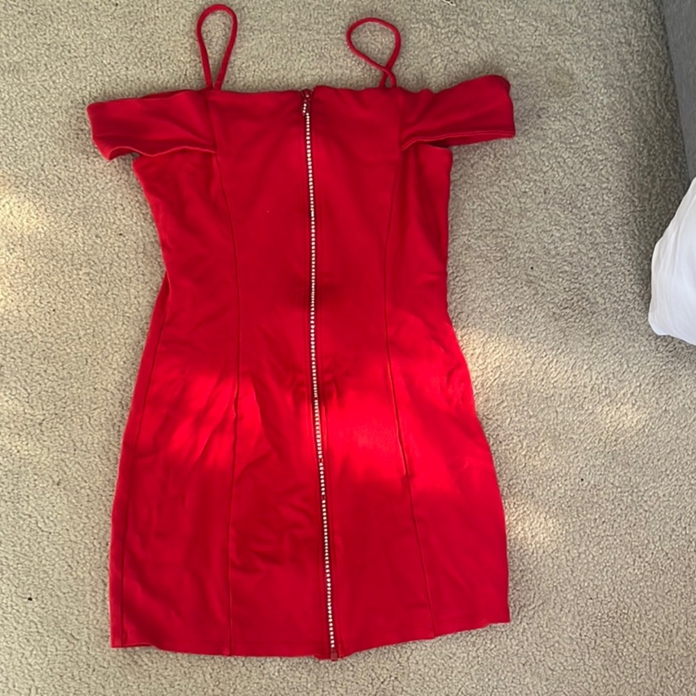 Red Spaghetti Strap Bodycon Mini Dress